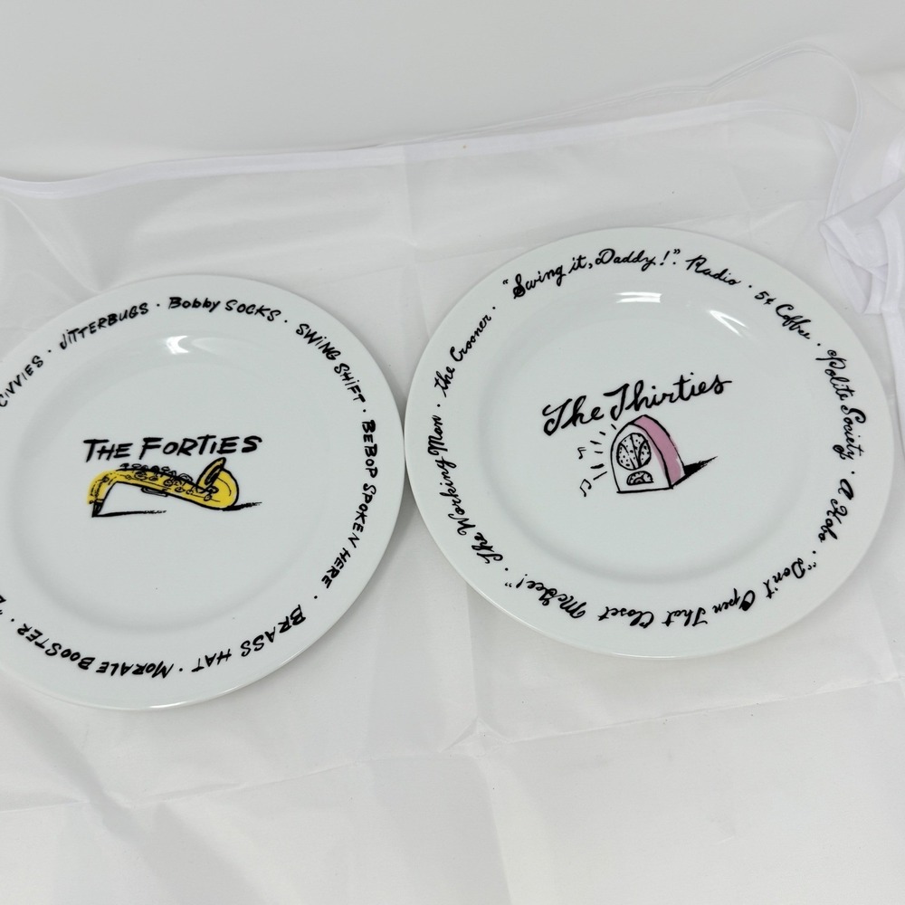 Pottery Barn Millennium The Forties The Thirties Decorative Plates Set of 2